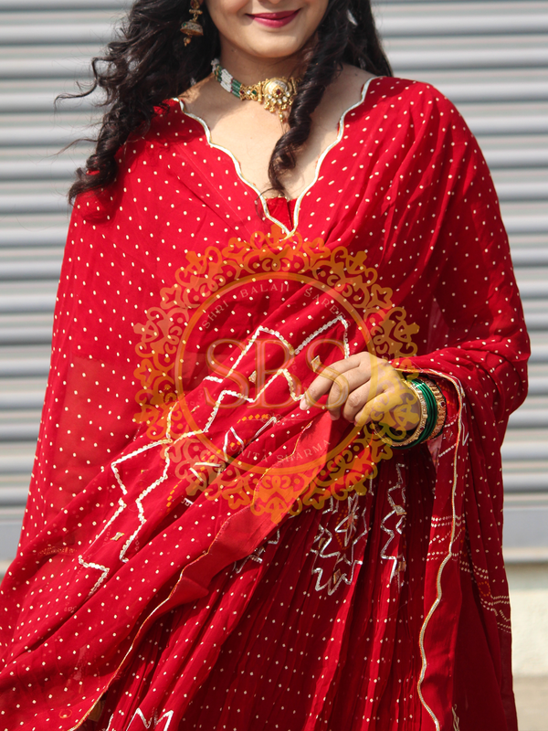 PURE JAIPURI GEORGETTE GOTA LEHENGA