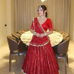 Karwachauth Bandhej Lehenga