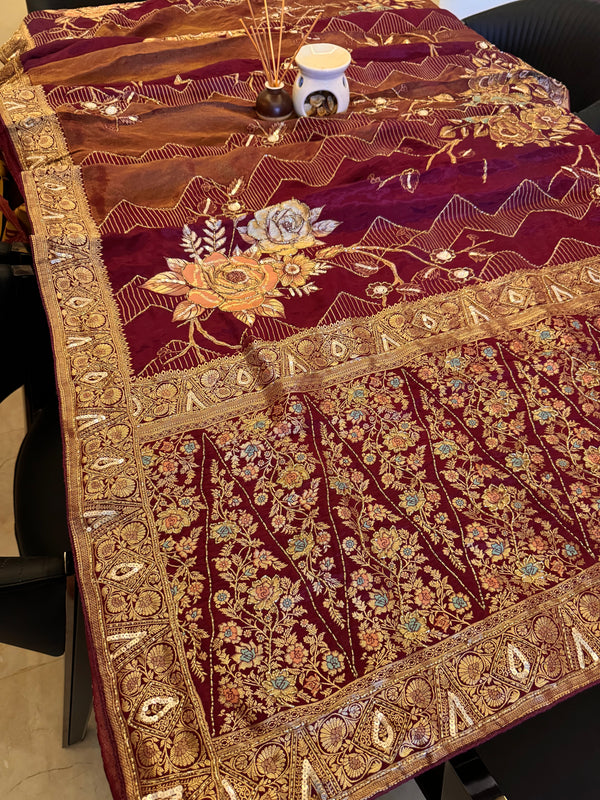 Pure Khaddi Georgette Saree