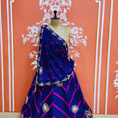 CHINON GOTA WORK LEHERIYA LEHENGA