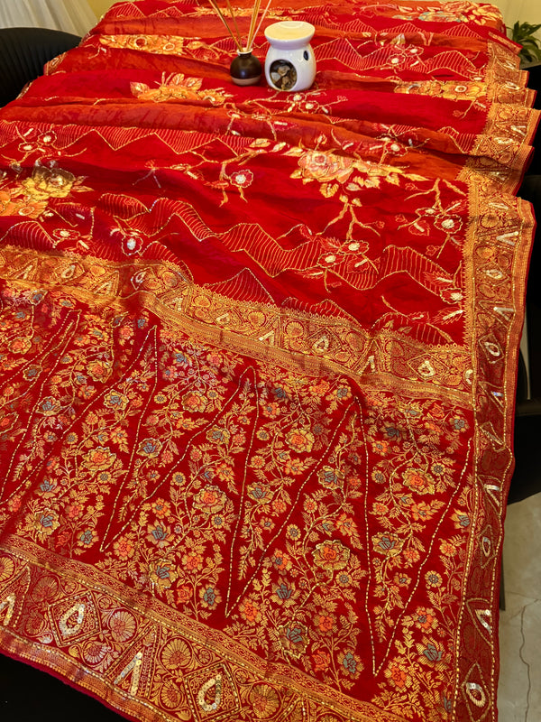 Pure Khaddi Georgette Saree