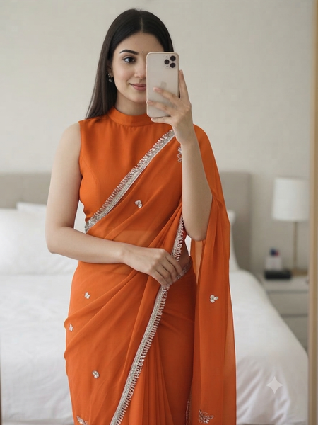 Georgette Boota Saree