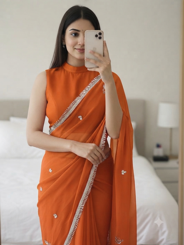 Georgette Boota Saree