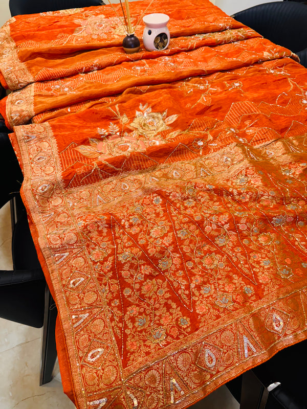 Pure Khaddi Georgette Saree