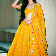Pure Organza Lehenga Set
