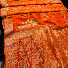 Pure Khaddi Georgette Saree