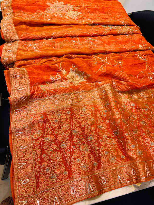 Pure Khaddi Georgette Saree