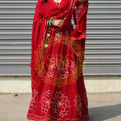 PURE JAIPURI GEORGETTE GOTA LEHENGA