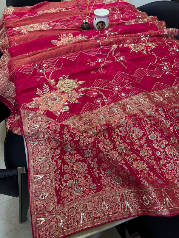 Pure Khaddi Georgette Saree