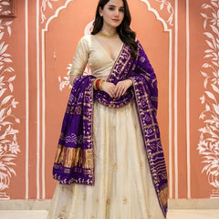 Pure Gazi Satin Silk Handwork Lehenga