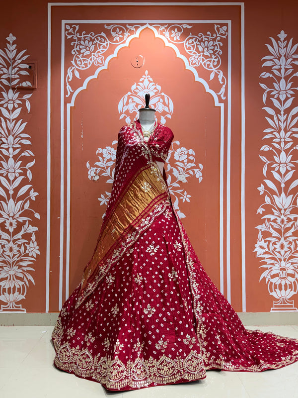 Modal Gajji Bandhej Lehenga
