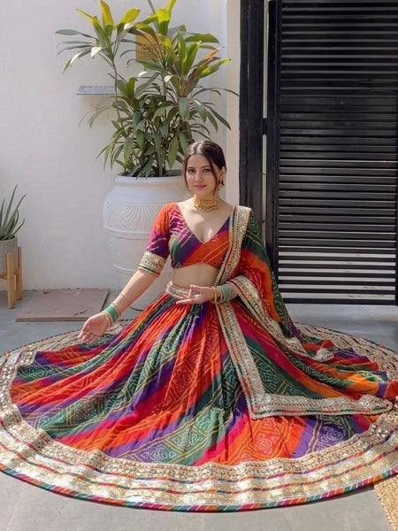 Bandhej Lehenga