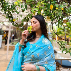 Semi Chiffon Gota Jal Saree