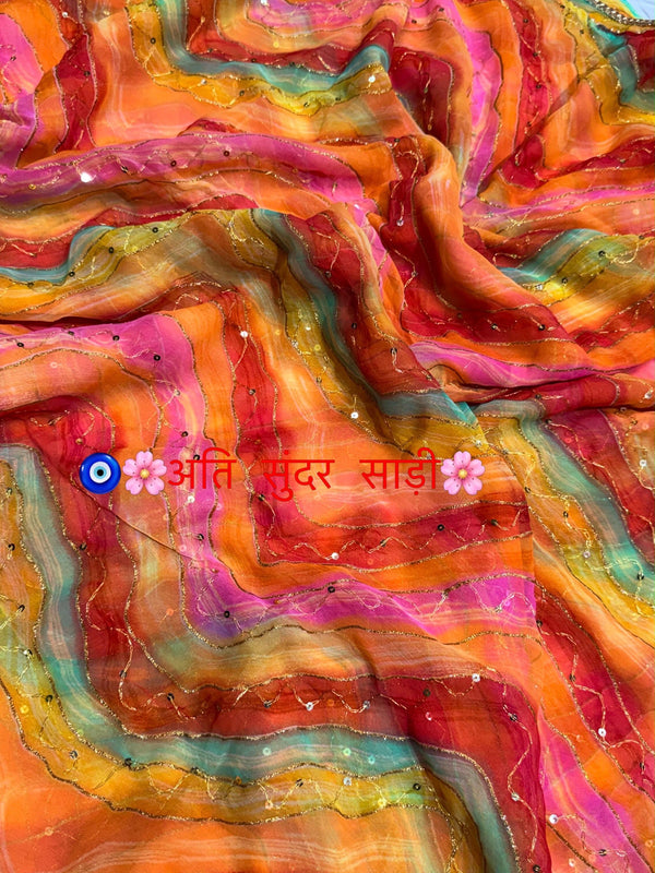 Leheriya Saree