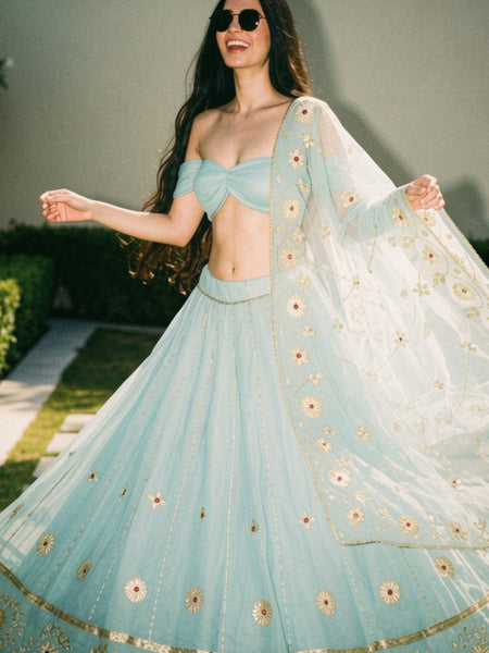 Pure Organza Lehenga Set