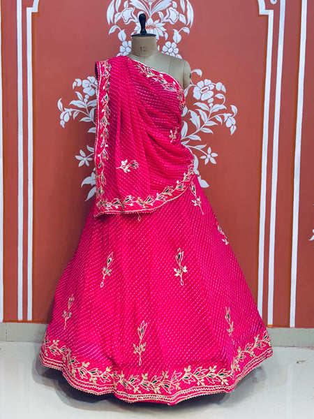 60GM GEORGETTE GOTA PATTI MOTHRA LEHENGA
