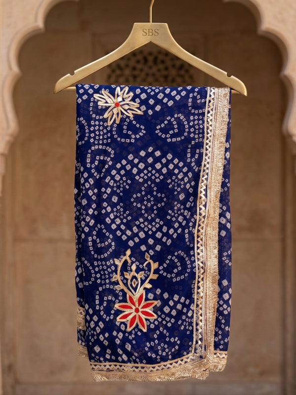 60gm Georgette Gota Saree