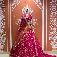 Modal Gajji Bandhej Lehenga