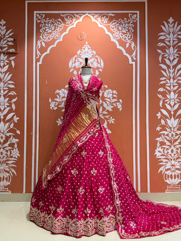Modal Gajji Bandhej Lehenga