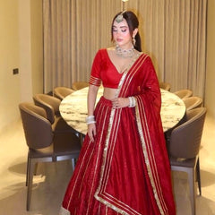 Karwachauth Bandhej Lehenga