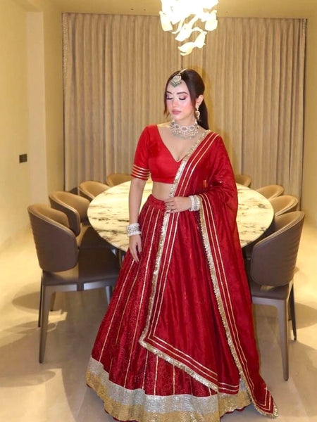 Karwachauth Bandhej Lehenga