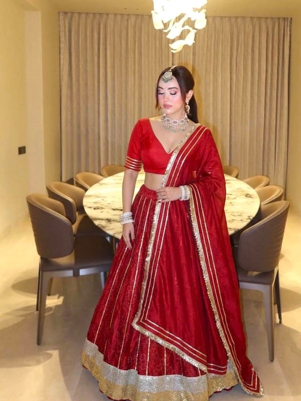 Karwachauth Bandhej Lehenga