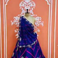 CHINON GOTA WORK LEHERIYA LEHENGA