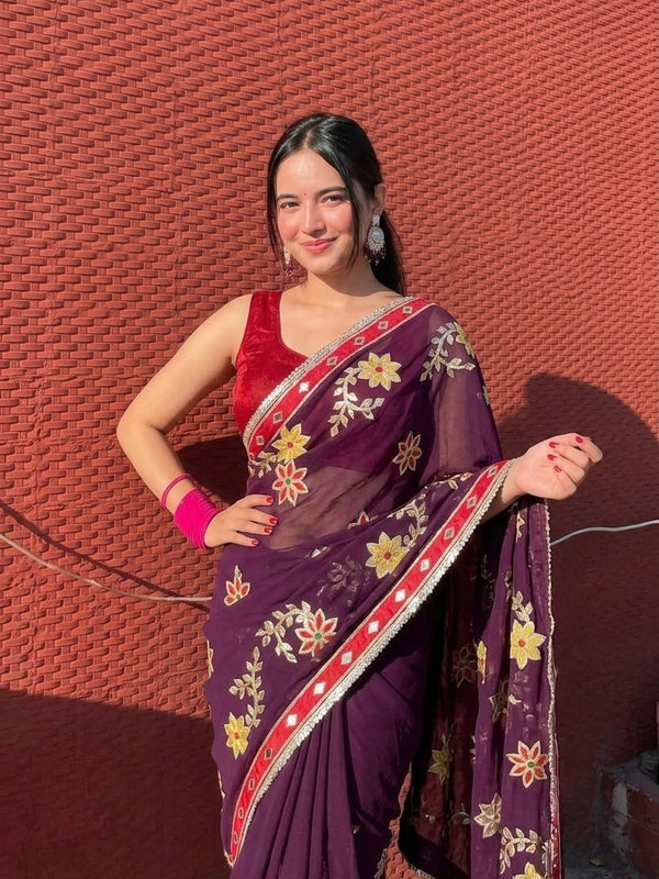 Flower Saree