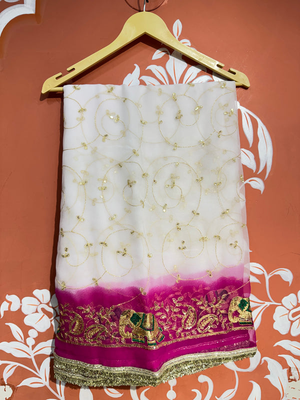 Georgette Zari Saree