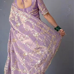 Pure Golden Tissue Gota Patti Saree