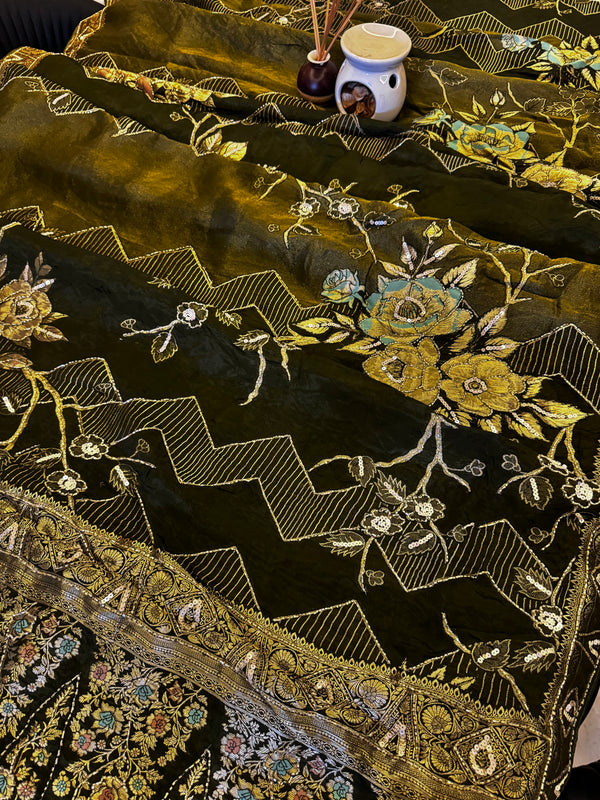 Pure Khaddi Georgette Saree