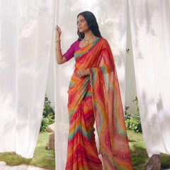 Leheriya Saree