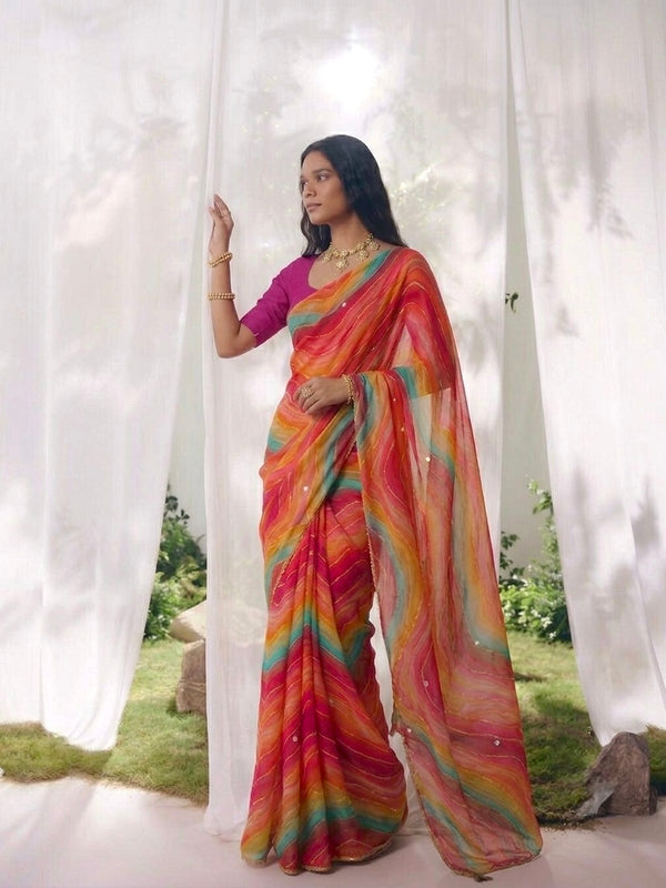 Leheriya Saree