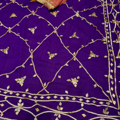 Gota Jal semi chiffon Saree