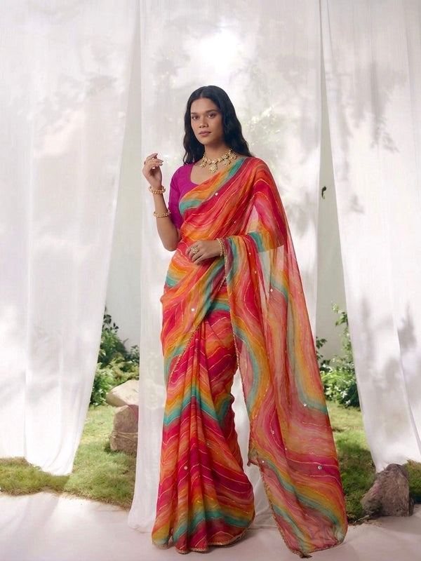 Leheriya Saree