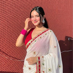 Flower Gota Patti Saree