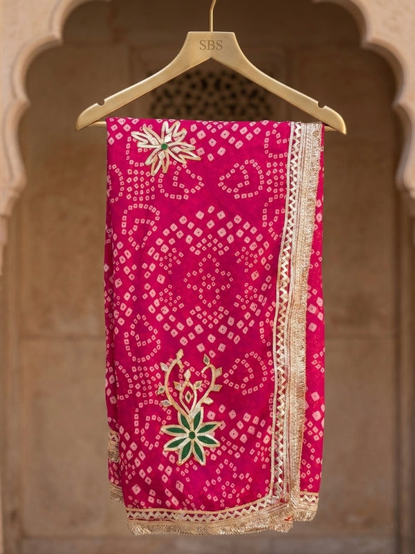 60gm Georgette Gota Saree
