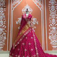 Modal Gajji Bandhej Lehenga
