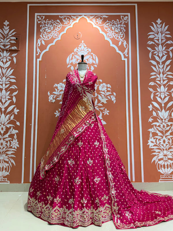 Modal Gajji Bandhej Lehenga