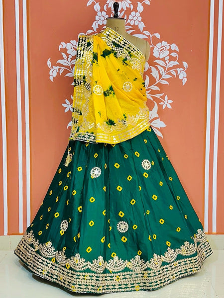 SHIBORI BHANDEJ GOTA PATTI LEHENGA