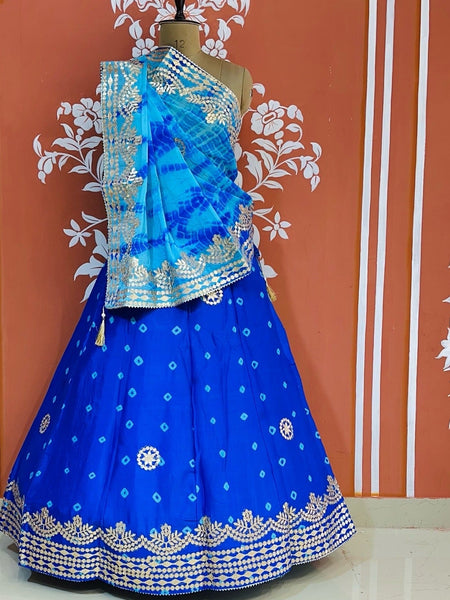 SHIBORI BHANDEJ GOTA PATTI LEHENGA