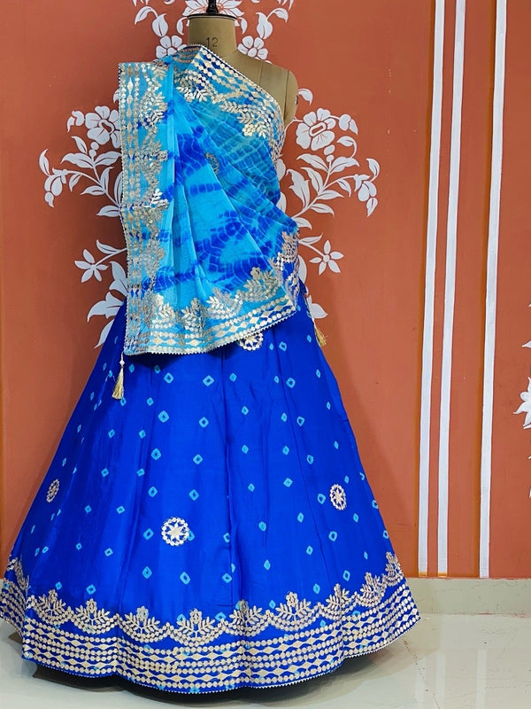 CHINON SHIBORI HANDWORK GOTA PATTI LEHENGA