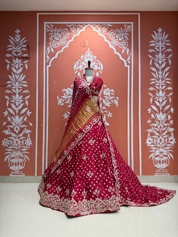 Modal Gajji Bandhej Lehenga