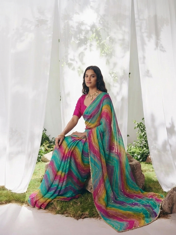 Leheriya Saree