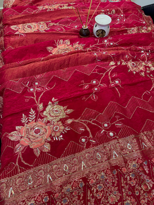Pure Khaddi Georgette Saree