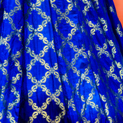 ROYAL BLUE GHATCHOLA FULL FLARED LEHENGA