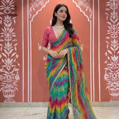 Leheriya Saree