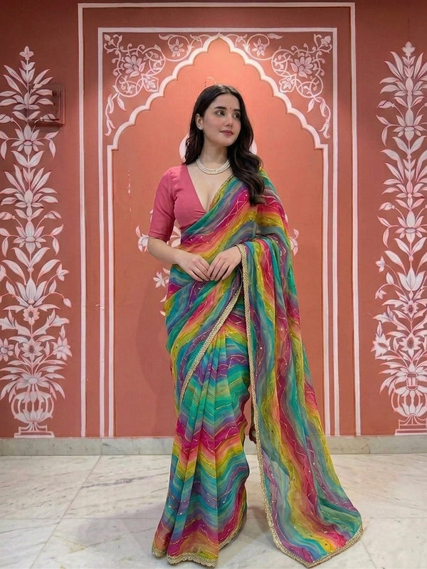 Leheriya Saree