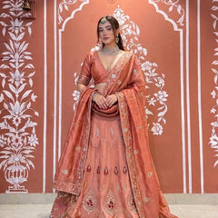 Cosmos Tissue Gota Patti Lehenga
