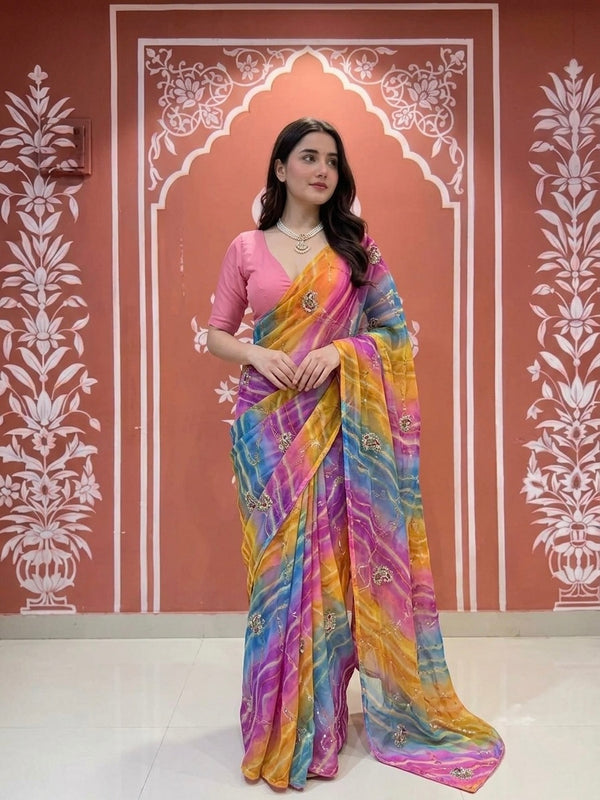 Leheriya Saree